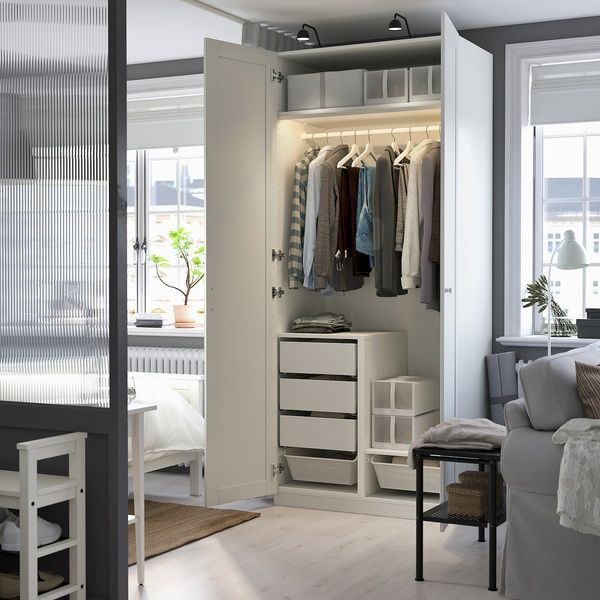 IKEA Гардероб комбінований, білий/білий PAX / GULLABERG, 895.630.15 89563015 фото