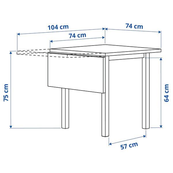 IKEA Стол и 2 стула, черный/черный NORDVIKEN / NORDVIKEN, 893.050.74 89305074 фото