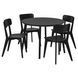 IKEA Стіл та 4 стільці, чорний/чорний LISABO / LISABO, 795.549.12 79554912 фото 1