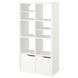 IKEA Стеллаж книжный с 2 ​​дверцами с 2 вставками с полкой/волна белый KALLAX, 895.529.41 89552941 фото 3