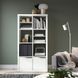 IKEA Стеллаж книжный с 2 ​​дверцами с 2 вставками с полкой/волна белый KALLAX, 895.529.41 89552941 фото 1