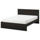 IKEA Каркас кровати, высокий, черно-коричневый/Лурой MALM, 490.024.32 49002432 фото 1