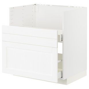 IKEA BREDSJ&Ouml;N/2fr/2sz тумба під раковину, білий Enk&ouml;ping/біла імітація дерева METOD / MAXIMERA, 694.734.50 69473450 фото