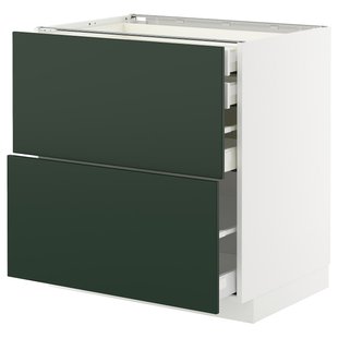 IKEA Sz stj 2fr/2n/wd/hsz, білий/Havstorp темно-зелений METOD / MAXIMERA, 495.571.39 49557139 фото