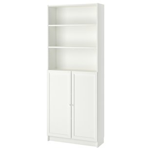 IKEA Книжный шкаф с дверцами, белый BILLY / OXBERG, 292.810.66 29281066 фото