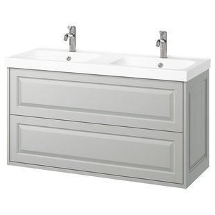 IKEA Шафа умивальна з ящиками/умивальником/змішувачами, світло-сіра T&Auml;NNFORSEN / ORRSJ&Ouml;N, 995.140.72 99514072 фото