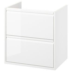 IKEA Шкаф под умывальник с ящиками, глянцевый белый &Auml;NGSJ&Ouml;N, 305.350.86 30535086 фото