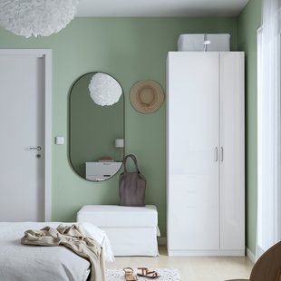 IKEA Гардероб комбінований білий/глянцевий/білий PAX / FARDAL, 094.819.00 09481900 фото