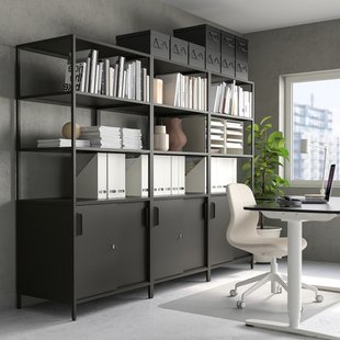 IKEA TROTTEN (ІKEA ТРОТТЕН), Комбінація шаф, антрацит, 240x180 см, 794.420.76 79442076 фото