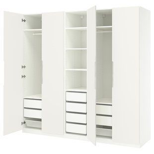 IKEA Гардероб комбінований, білий/кремовий PAX / TONSTAD, 895.499.01 89549901 фото