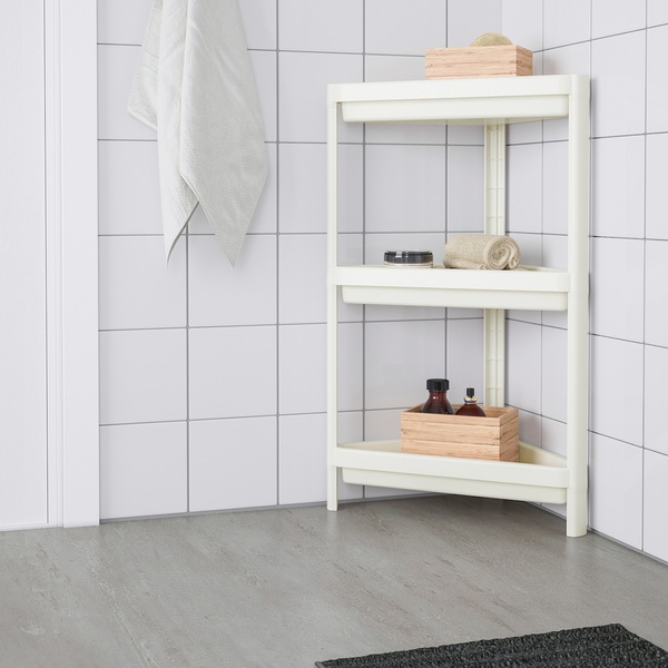 IKEA Стелаж кутовий VESKEN (ІKEA ВЕСКЕН), Стелаж кутовий, білий, 33x33x71 см, 704.710.92 70471092 фото