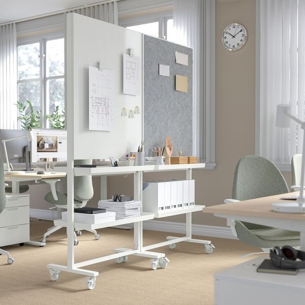 IKEA Полка Exp для рамы на колесах, белая MITTZON, 005.286.38 00528638 фото