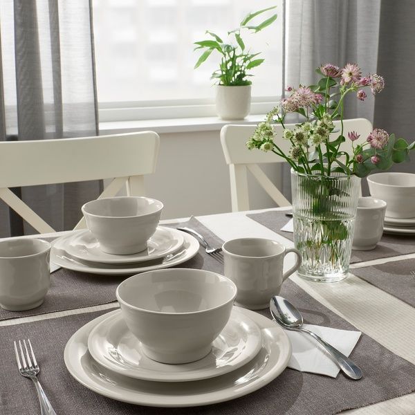 IKEA Миска світло-сіро-бежева SANDSK&Auml;DDA, 405.594.49 40559449 фото