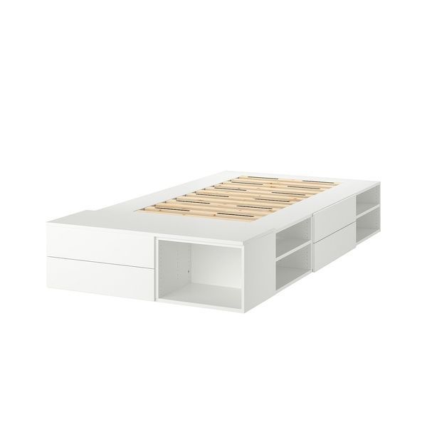 IKEA Каркас кровати с 4 ящиками, белый/Фонн PLATSA, 093.029.13 09302913 фото