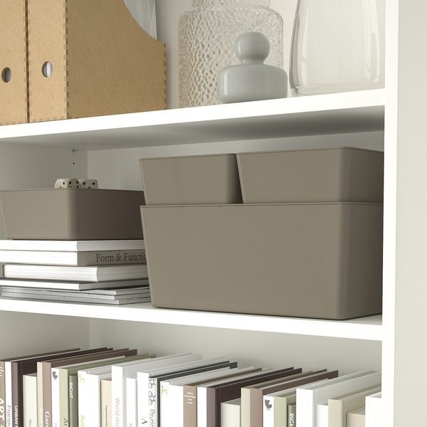 IKEA Ємність темно-сіро-бежева KUGGIS, 405.862.35 40586235 фото