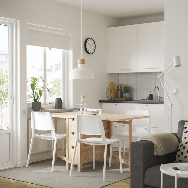 IKEA Стіл та 4 стільці, береза/білий NORDEN / TEODORES, 295.689.02 29568902 фото