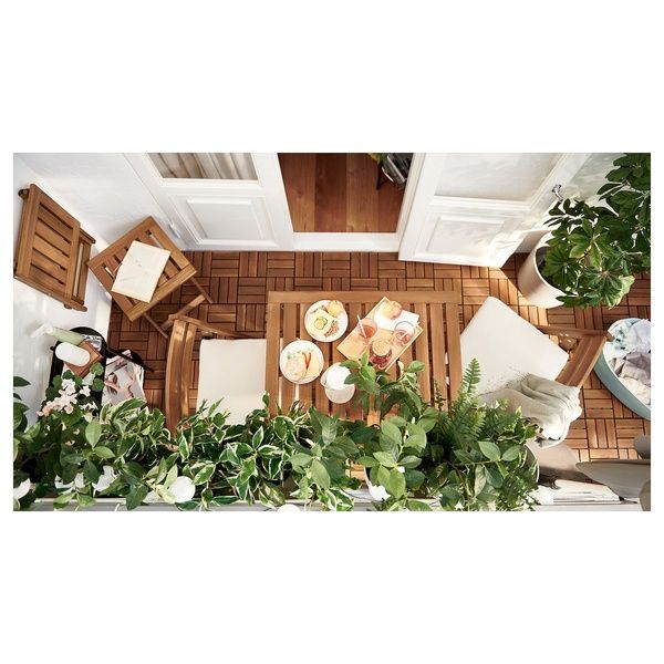 IKEA Табурет, садовий, розкладний/світло-коричнева пляма N&Auml;MMAR&Ouml;, 705.103.00 70510300 фото