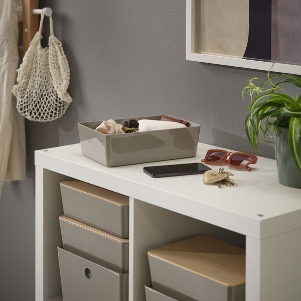 IKEA Ємність темно-сіро-бежева KUGGIS, 405.862.35 40586235 фото
