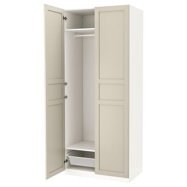 IKEA Шафа, білий/світло-бежевий PAX / FLISBERGET, 794.803.08 79480308 фото