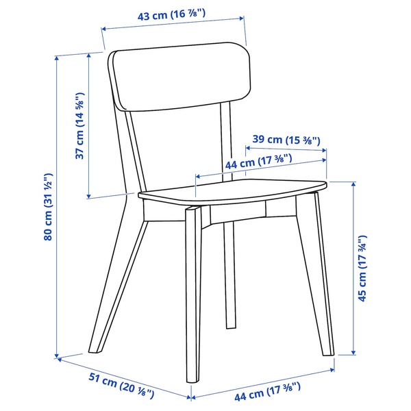 IKEA NORDEN/LISABO (ІKEA НОРДЕН/ЛИСАБО), Стіл та 4 стільці, береза/чорний, 26/89/152 см, 793.855.42 79385542 фото