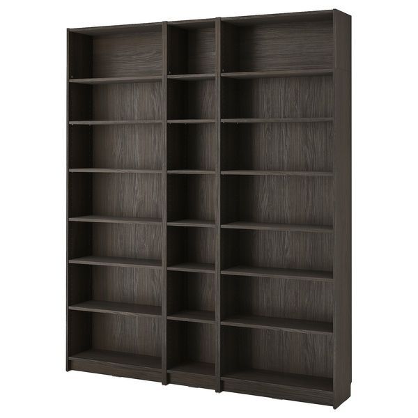 IKEA Стелаж комбінований з надставками, імітація темно-коричневого. дуб BILLY, 094.835.36 09483536 фото