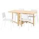 IKEA Стіл та 4 стільці, береза/білий NORDEN / TEODORES, 295.689.02 29568902 фото 1
