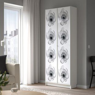 IKEA BILLY/HOGBO (ІKEA БИЛЛИ/ХОГБО), Книжкова шафа, скляні двері, біла, 80x30x202 см, 794.836.13 79483613 фото