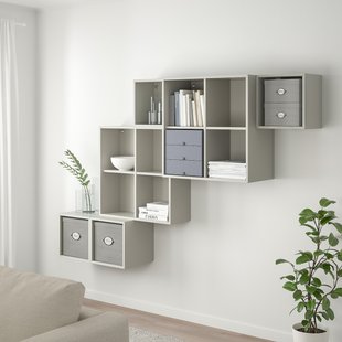 IKEA KVARNVIK (ІKEA КВАРНВИК), Контейнер з кришкою, сірий, 18x25x15 см, 704.128.75 70412875 фото