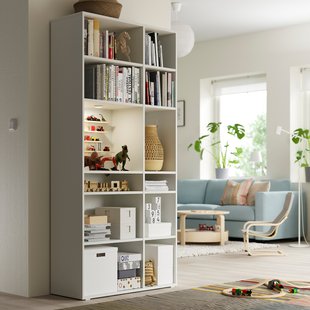 IKEA VIHALS (ИКЕА ВИХАЛЫ), Книжный шкаф с 10 полками, белый, 95x37x200 см, 704.832.74 70483274 фото