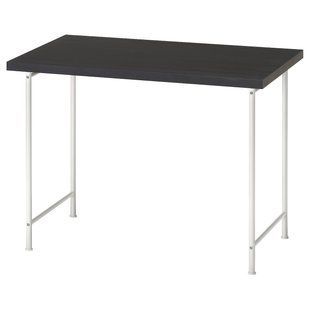 IKEA Стіл письмовий, чорно-коричневий/білий LINNMON / SP&Auml;ND, 895.638.74 89563874 фото
