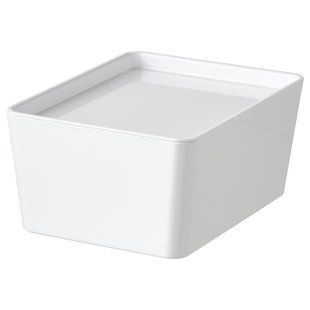 IKEA Контейнер з кришкою, білий KUGGIS, 404.858.54 40485854 фото
