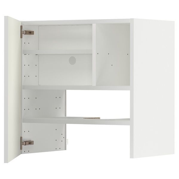IKEA Витяжна шафа з полицею/дверцями, білий/Вальстена білий METOD, 195.073.01 19507301 фото