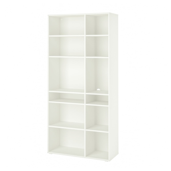 IKEA VIHALS (ІKEA ВИХАЛЫ), Книжкова шафа з 10 полицями, біла, 95x37x200 см, 704.832.74 70483274 фото