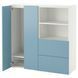 IKEA Книжкова шафа, білий/синій SM&Aring;STAD / PLATSA, 995.482.27 99548227 фото 1
