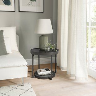 IKEA Стіл, імітація антрацитового мармуру/чорне скло FR&Ouml;TORP, 104.922.76 10492276 фото