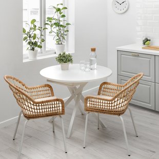 IKEA Розкладний стіл GRANSTORP - білий 90/120 х 90 см, 705.115.35 70511535 фото