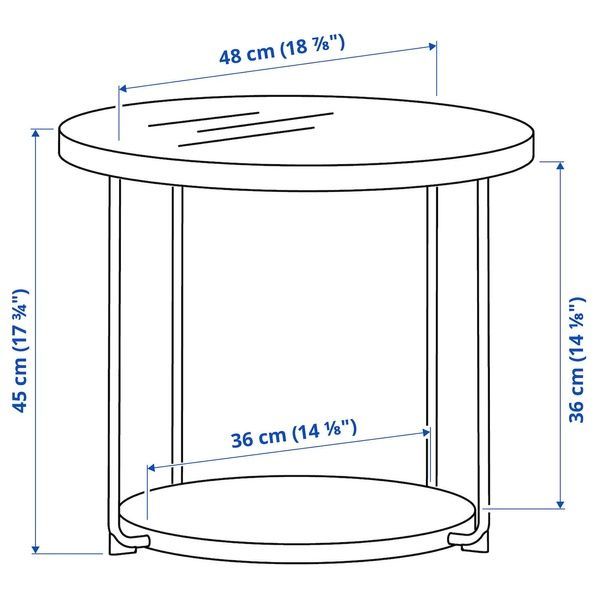 IKEA Стіл, імітація антрацитового мармуру/чорне скло FR&Ouml;TORP, 104.922.76 10492276 фото