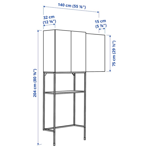 IKEA Стеллаж KALLAX (ИКЕА КАЛЛАКС), Стеллаж с закрытыми ящиками, 892.783.01 99548072 фото