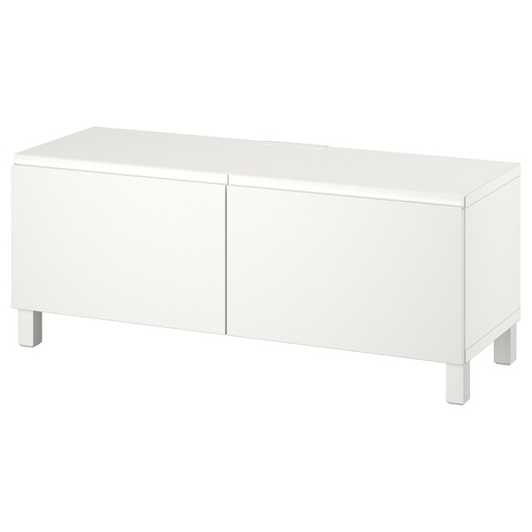 IKEA BESTA (ИКЕА БЕСТО), Тумба под ТВ с дверцами, белый Västerviken/Stubbarp/белый, 120x42x48 см, 794.194.48 79419448 фото