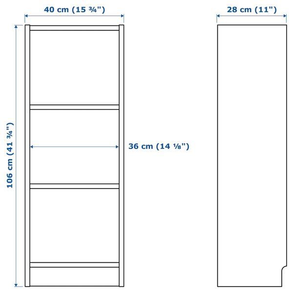 IKEA Книжный шкаф, белый BILLY, 802.638.32 80263832 фото