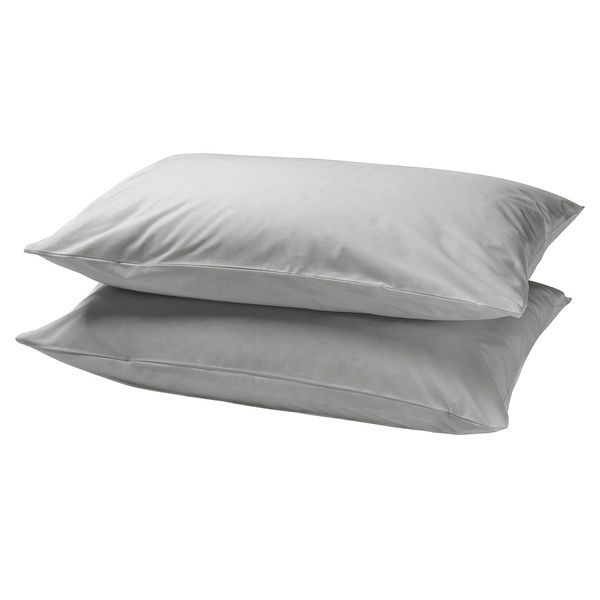 IKEA Наволочка світло-сіра DVALA, 904.824.76 90482476 фото