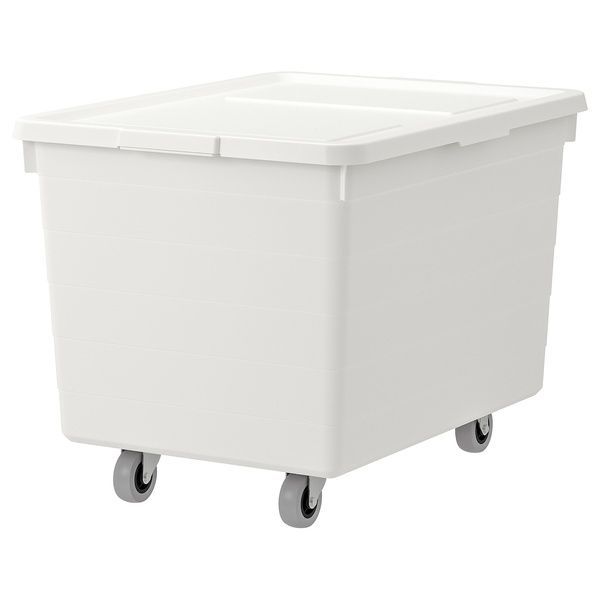 IKEA Ящик на колесах з кришкою, білий SOCKERBIT, 092.075.72 09207572 фото