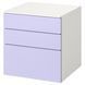 IKEA Комод, 3 ящика, белый/сиреневый SM&Aring;STAD / PLATSA, 695.429.34 69542934 фото 1