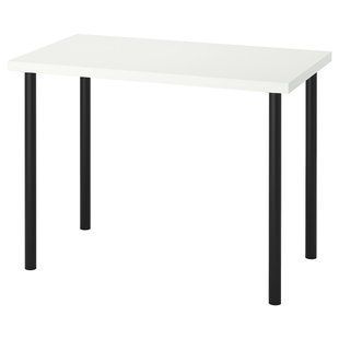 IKEA Стіл, білий/чорний LINNMON / ADILS, 099.321.77 09932177 фото