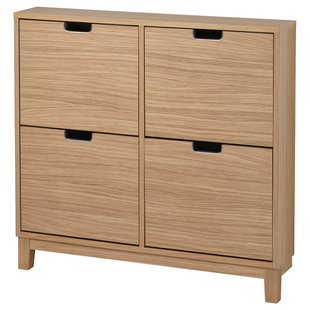 IKEA STALL (ІKEA ЛАРЕК), Тумба для взуття, 4 відділення, дубовий шпон, 96x17x90 см, 405.302.29 40530229 фото