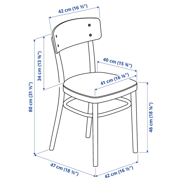 IKEA LISABO/IDOLF (ІKEA ЛИСАБО/ИДОЛЬФ), Стіл та 4 стільці, шпон ясена/чорний, 140x78 см, 991.614.85 99161485 фото