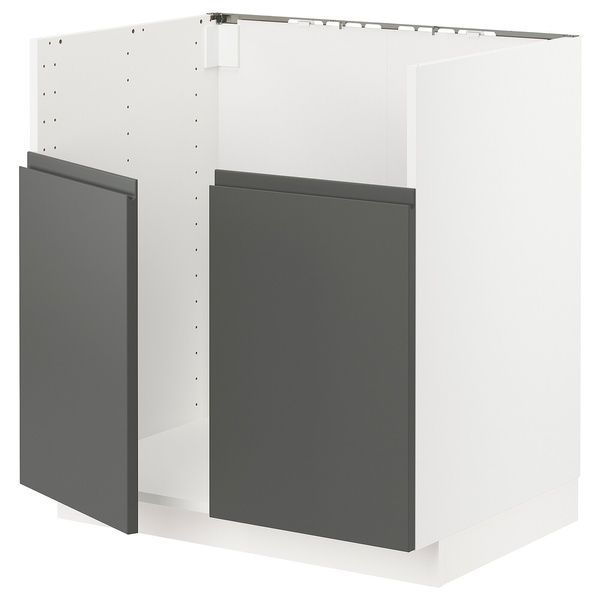 IKEA Тумба під раковину BREDSJ&Ouml;N, білий/Voxtorp темно-сірий METOD, 794.548.04 79454804 фото