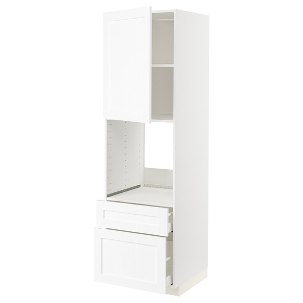 IKEA W sz n p y dr/2fr/medium/wsz, білий Enköping/біла імітація дерева METOD / MAXIMERA, 594.735.73 59473573 фото