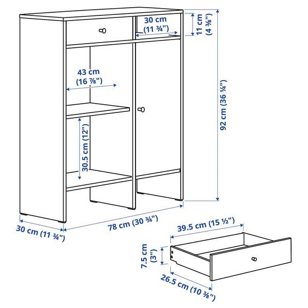 IKEA Тумба, біла BAGGEBO, 405.536.16 40553616 фото