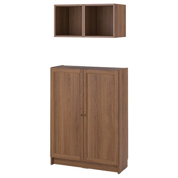 IKEA Комбінація з дверима, коричневий горіх BILLY / EKET, 095.060.76 09506076 фото